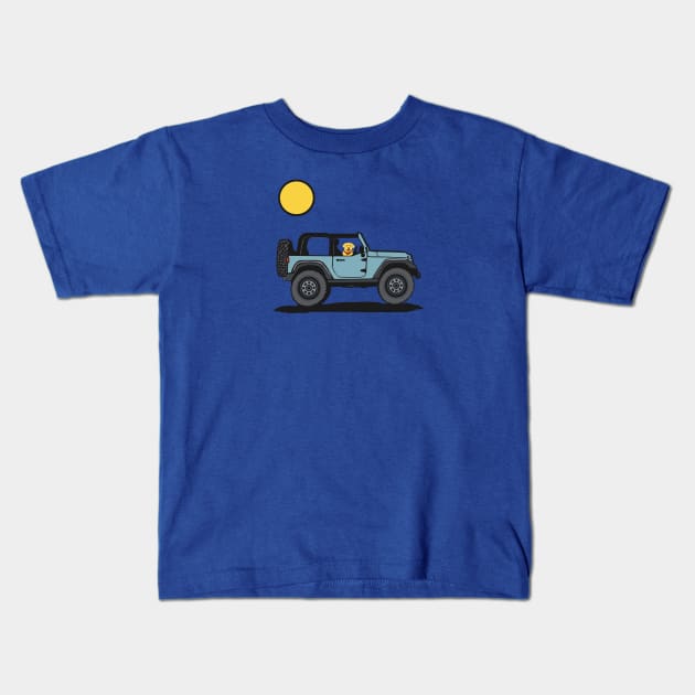 Earl Grey Wrangler with Dog Kids T-Shirt by Trent Tides